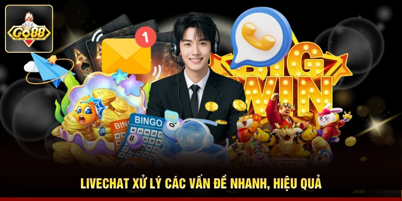 Livechat xử lý các vấn đề nhanh, hiệu quả