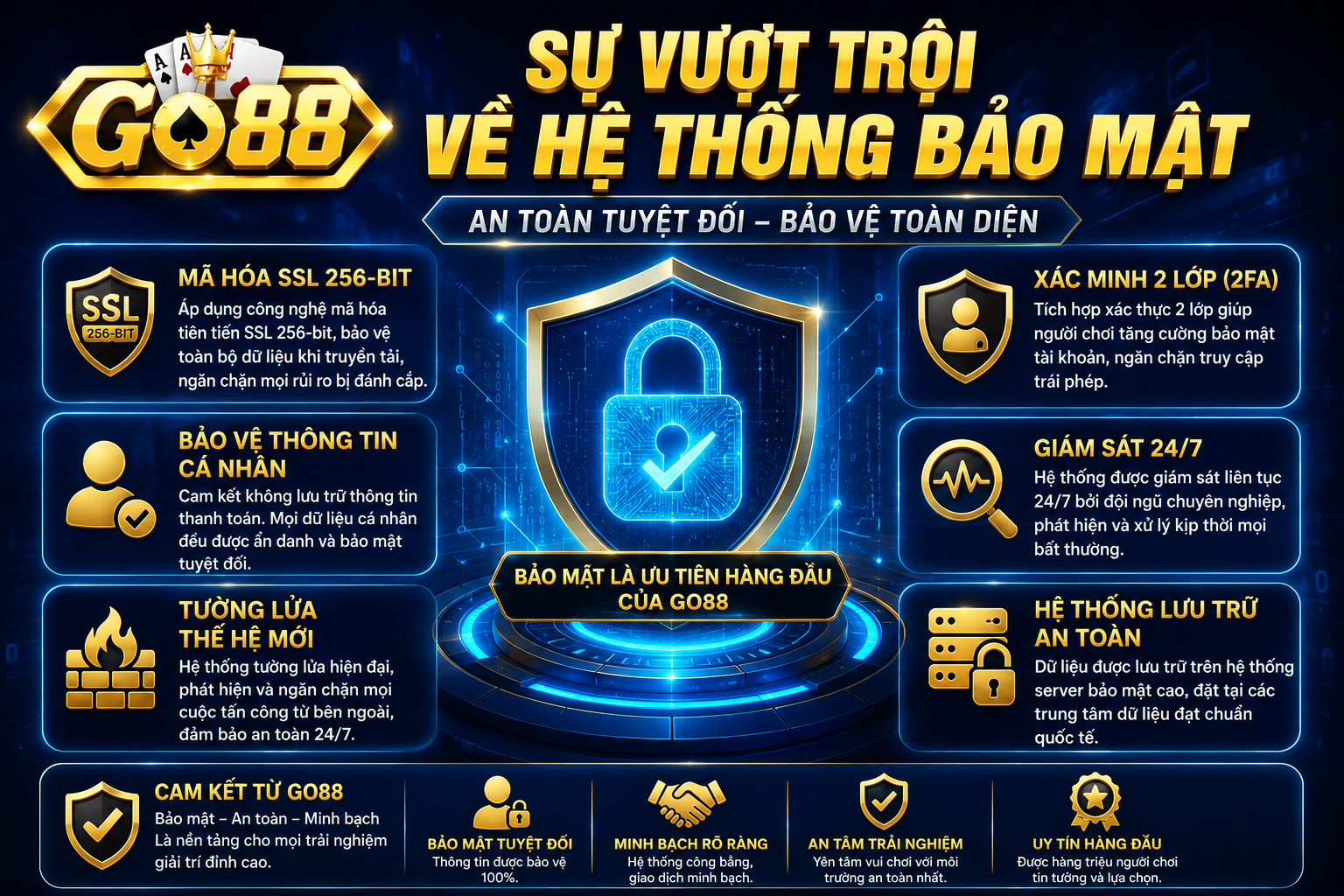 Sự vượt trội về hệ thống bảo mật